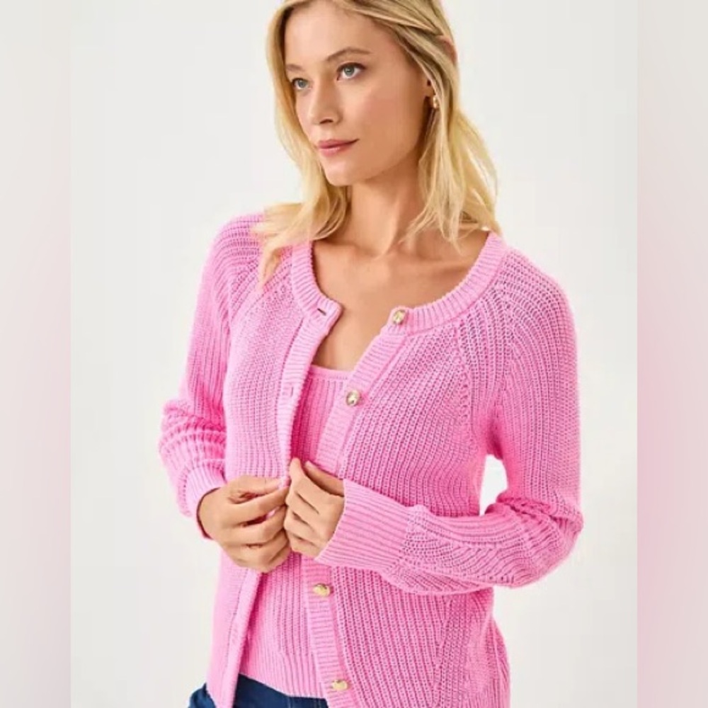 Lilly Pulitzer Bristow Cardigan Size Small Pink Bliss NEW